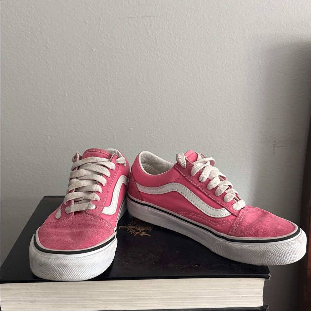 Vans Pink and White Women's Sneakers